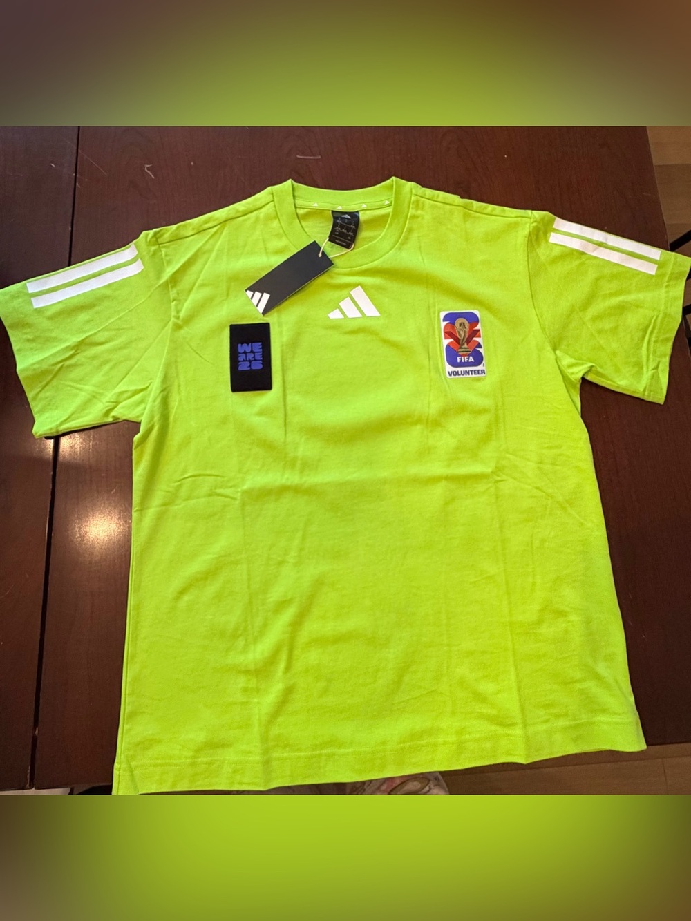 Limited edition priceless, adidas Short Sleeve FIFA Volunteer Tee new with tags